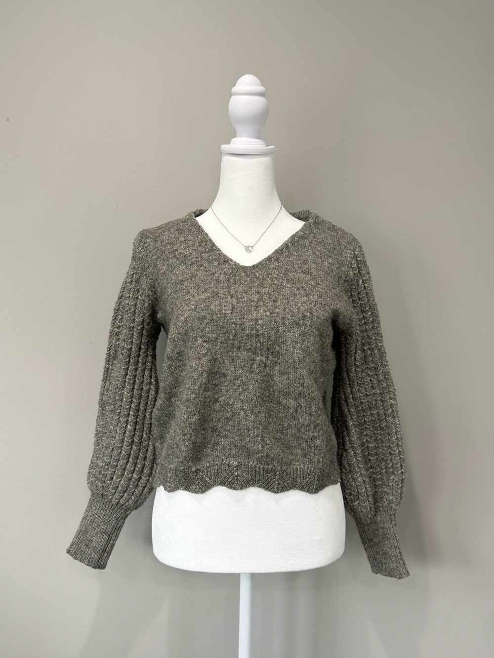 Frye Wool Blend Balloon Sleeve Sweater